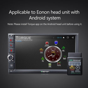 EONON V0056 connected in car setup streaming live data to head unit for quick checks