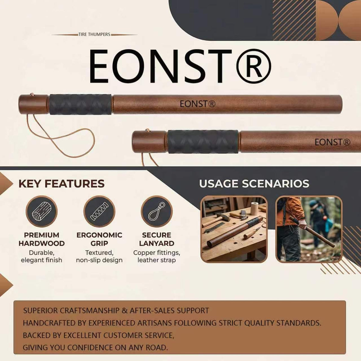 EONST close-up of weighted head highlighting balanced acoustic feedback