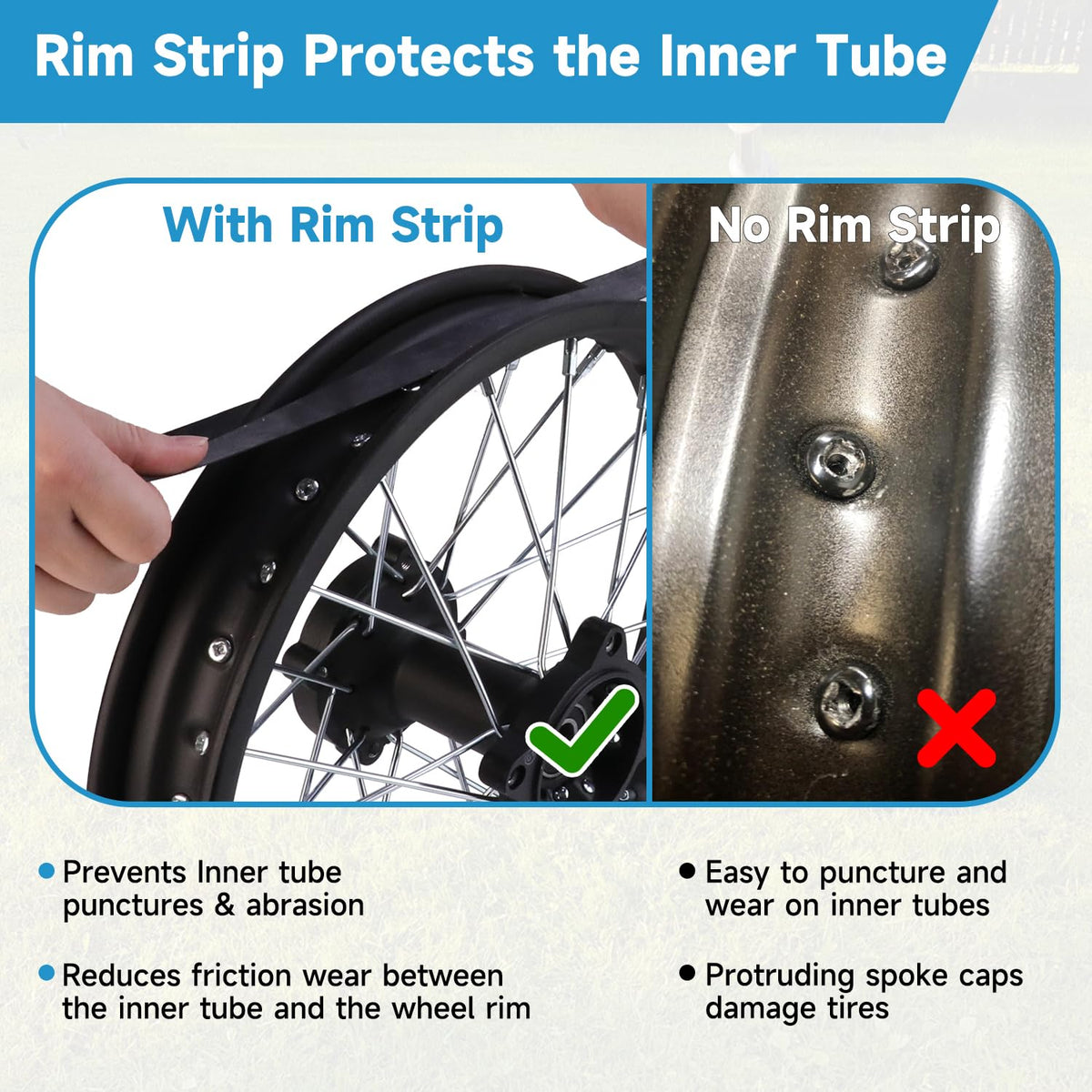 EOPOAYI inner tube photo showing valve placement and airtight seal benefit