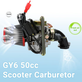 EOPOAYI carburetor on workbench during install showing practical DIY replacement