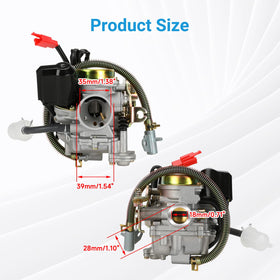 EOPOAYI carburetor mounted on scooter demonstrating improved throttle control