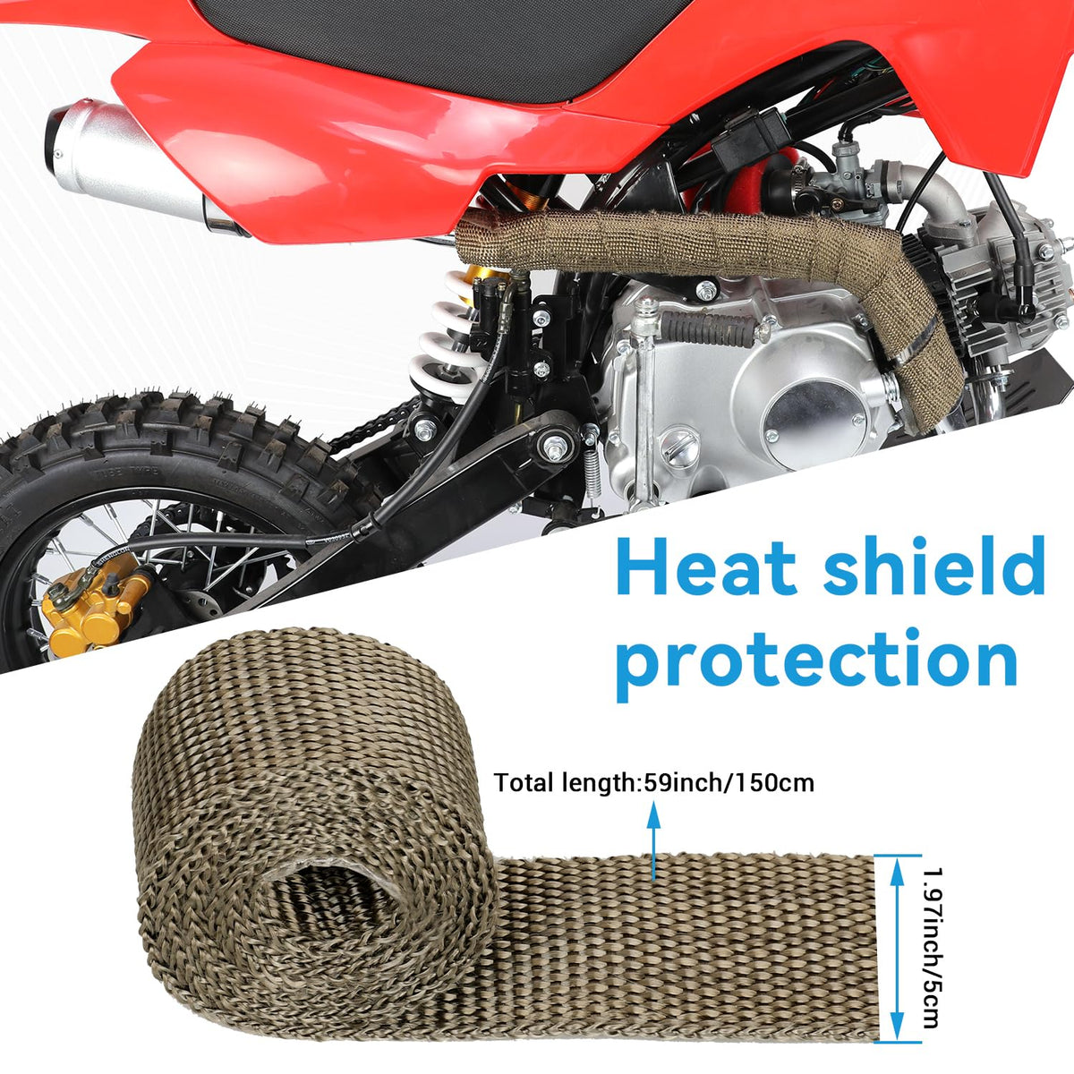 EOPOAYI exhaust tip finish showing corrosion-resistant treatment and look