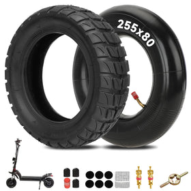 EOPOAYI front view of 255x80 tire and inner tube showing fit benefits