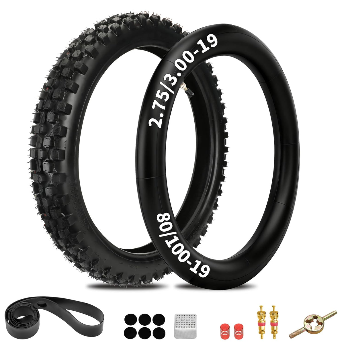 EOPOAYI front tire profile showing knobby tread for improved traction