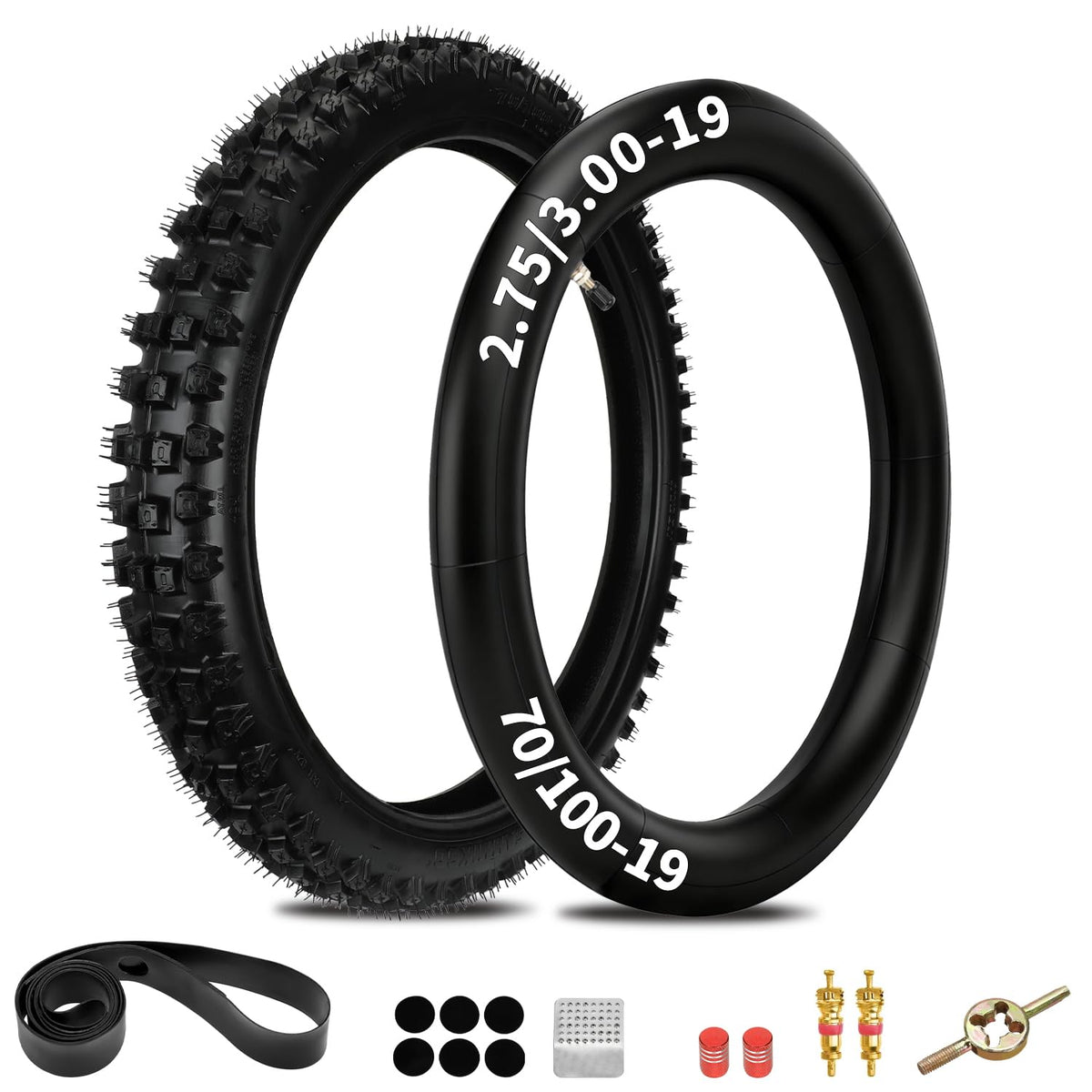 EOPOAYI front tire profile showing knobby tread for improved traction