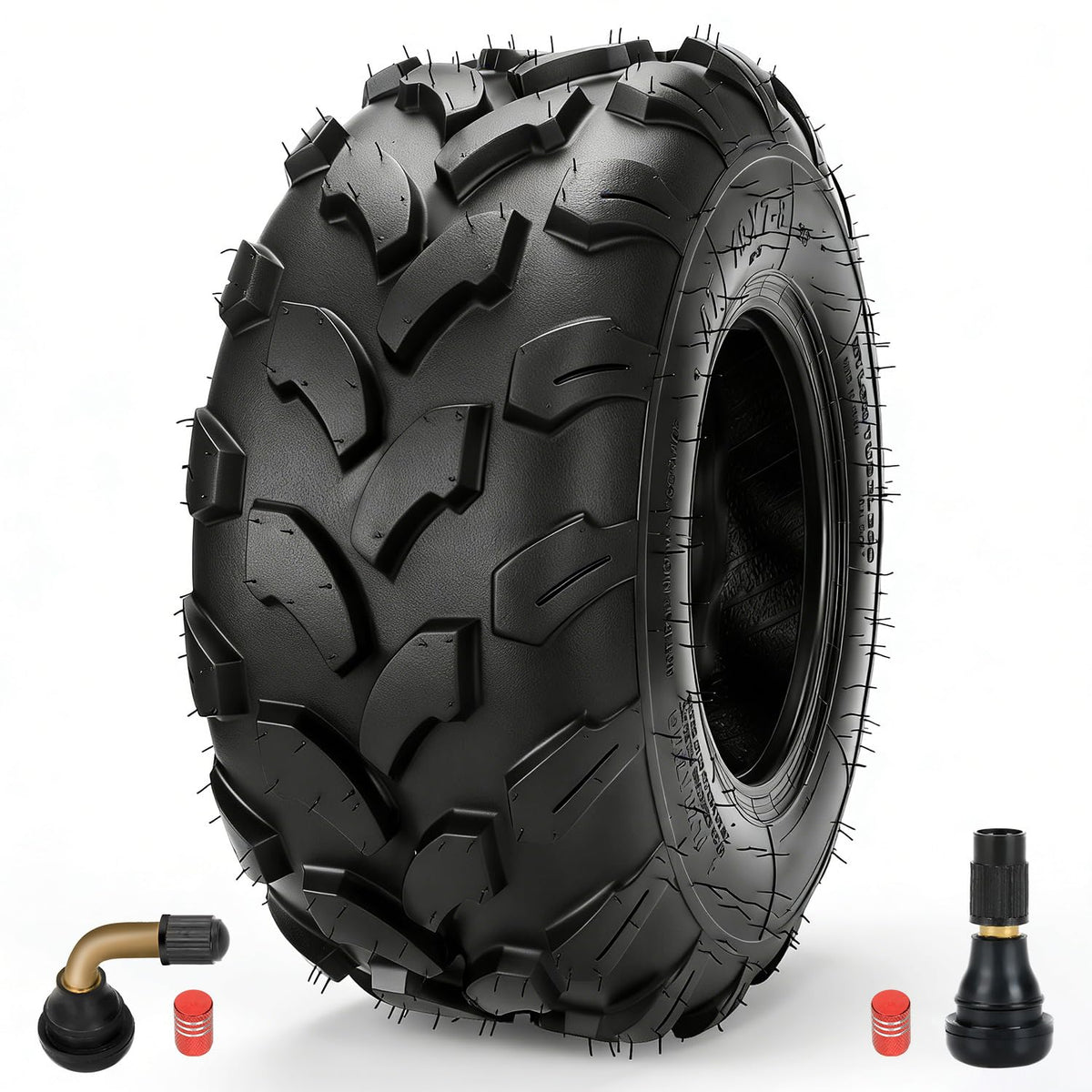 EOPOAYI front tread showing deep V-pattern for improved traction