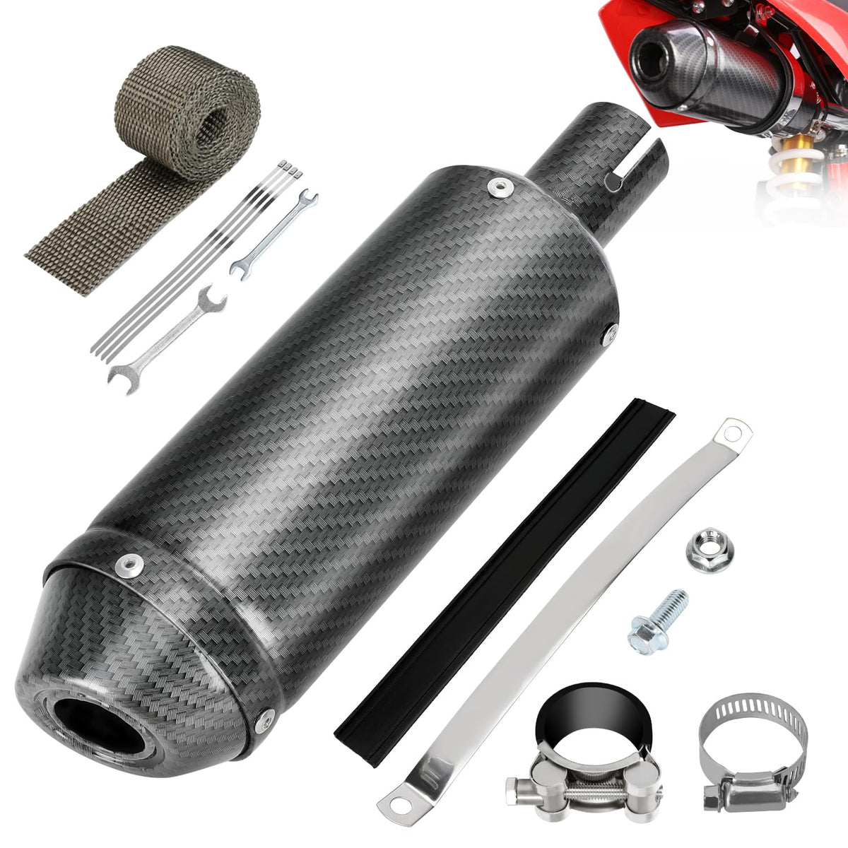 EOPOAYI front view muffler showing sleek design and improved appearance