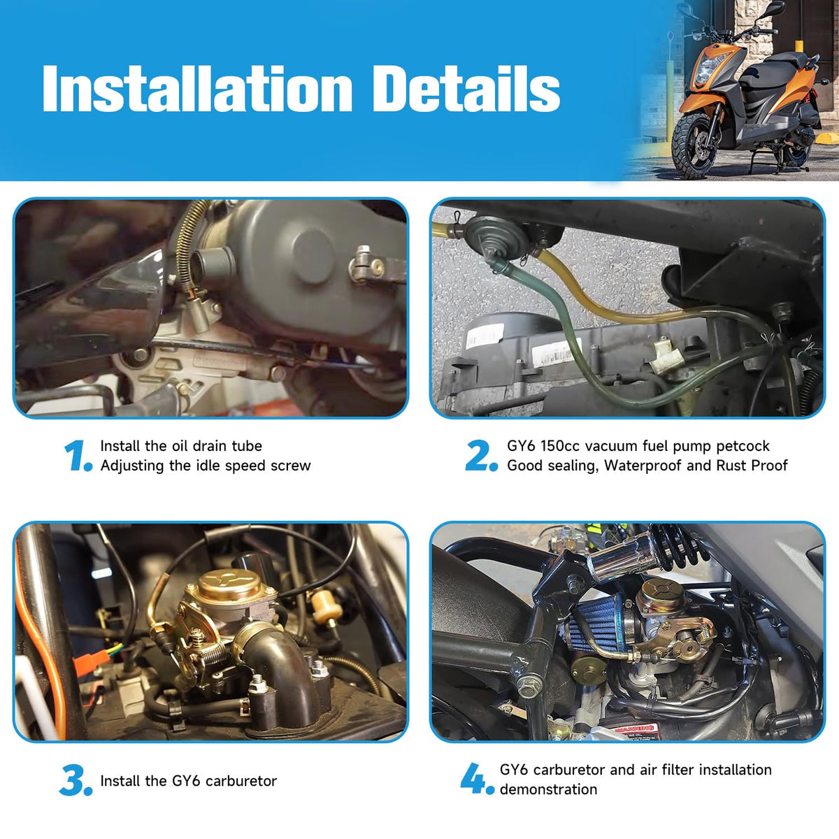 EOPOAYI ignition coil with CDI box showing upgraded spark delivery for stronger ignition performance