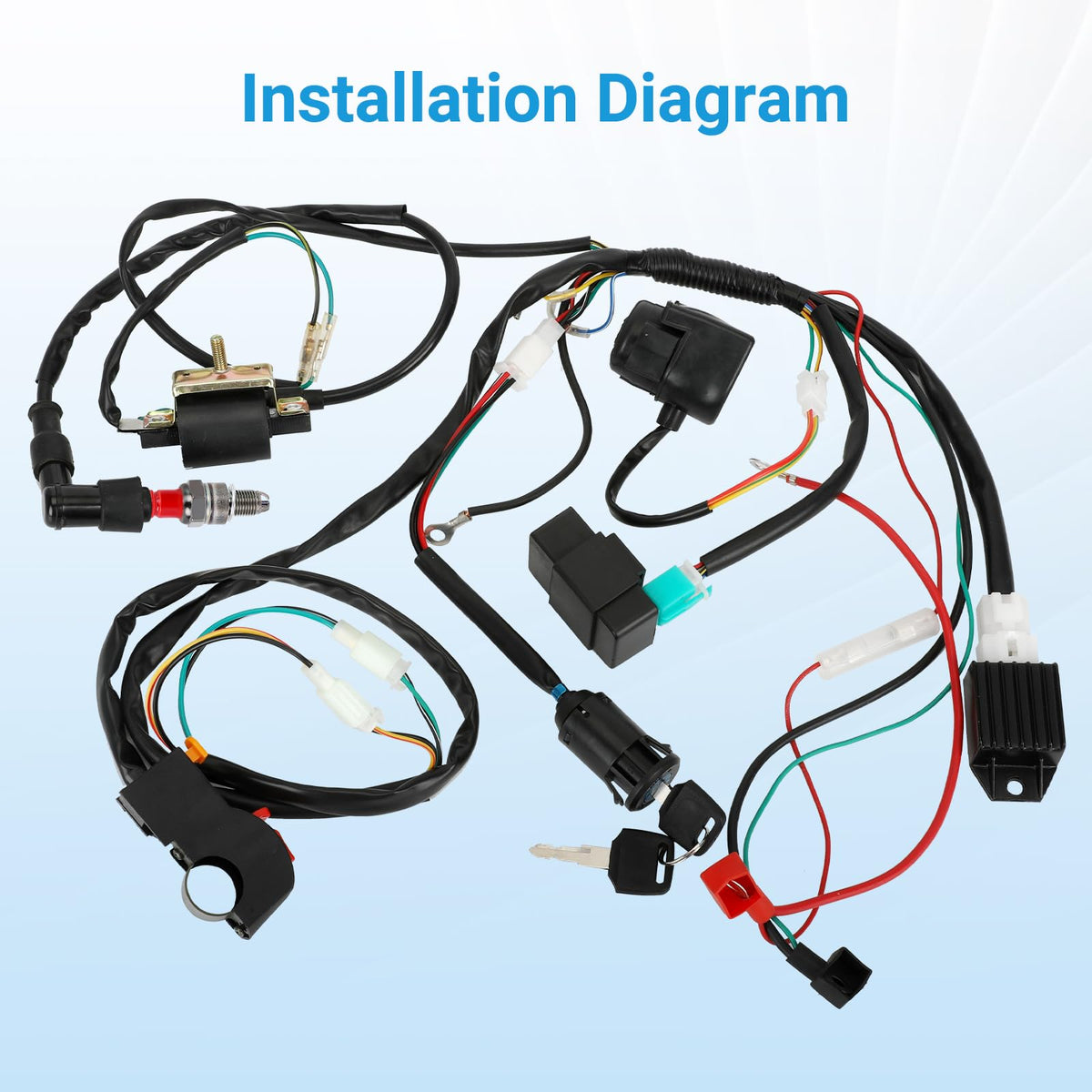 EOPOAYI main wiring loom connector ends demonstrating correct fitment