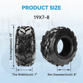 EOPOAYI tire mounted on an 8-inch rim demonstrating proper fit