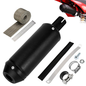 EOPOAYI muffler front profile showing compact design and lighter weight
