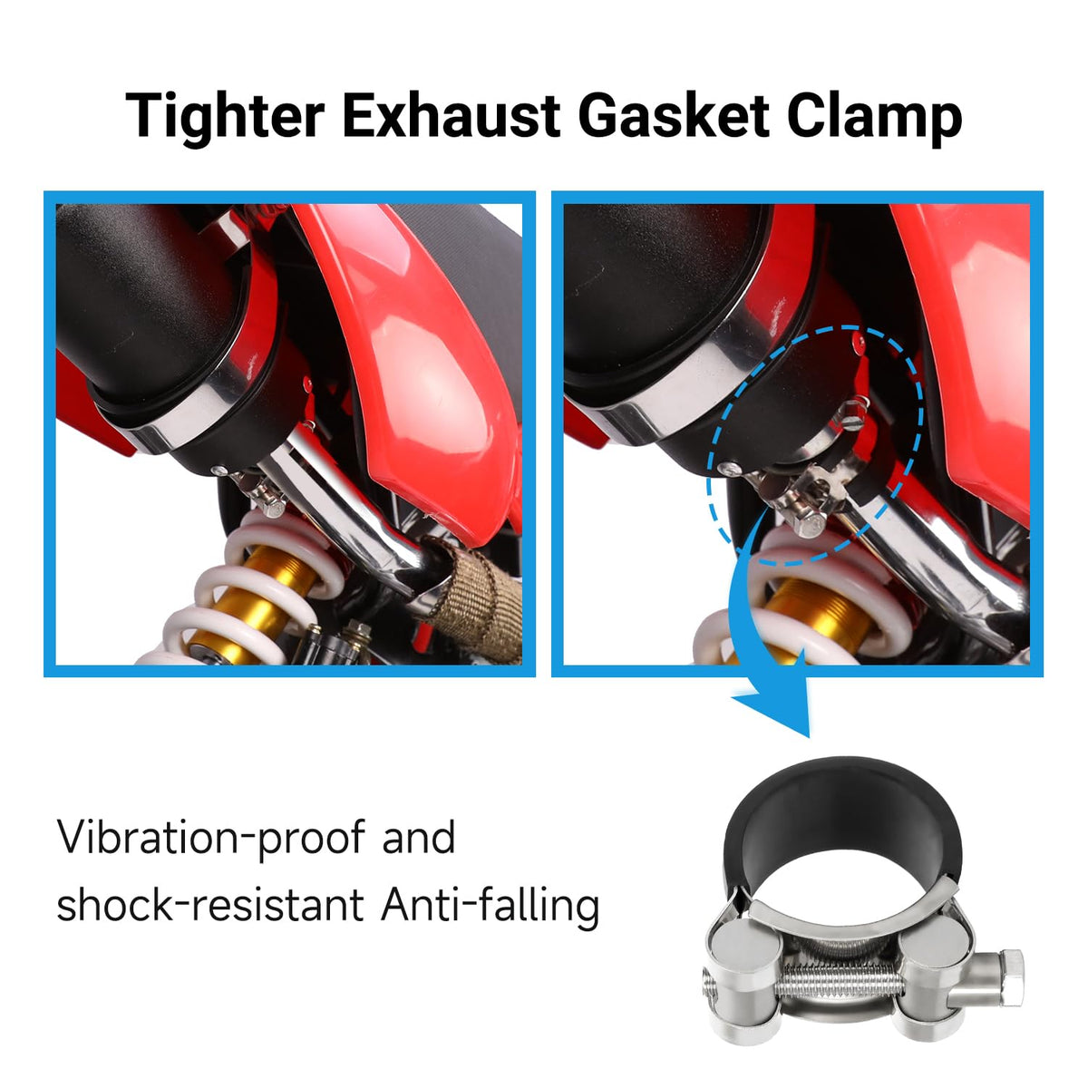EOPOAYI muffler next to ruler showing 28mm inlet and compact dimensions