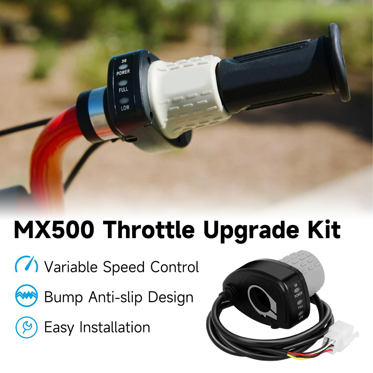 EOPOAYI MX650 six-pin connector detail ensuring stable electrical connection