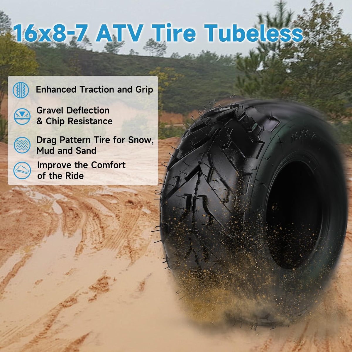 EOPOAYI sidewall with size marking 16x8-7 for accurate fit confirmation