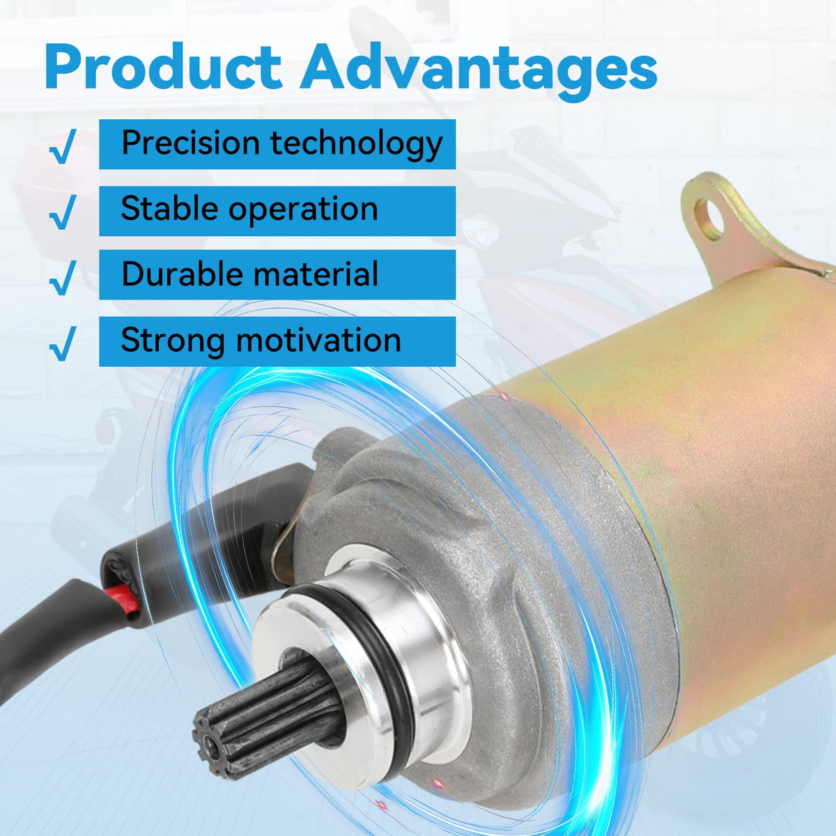 EOPOAYI gear close-up revealing precise teeth for smoother engagement