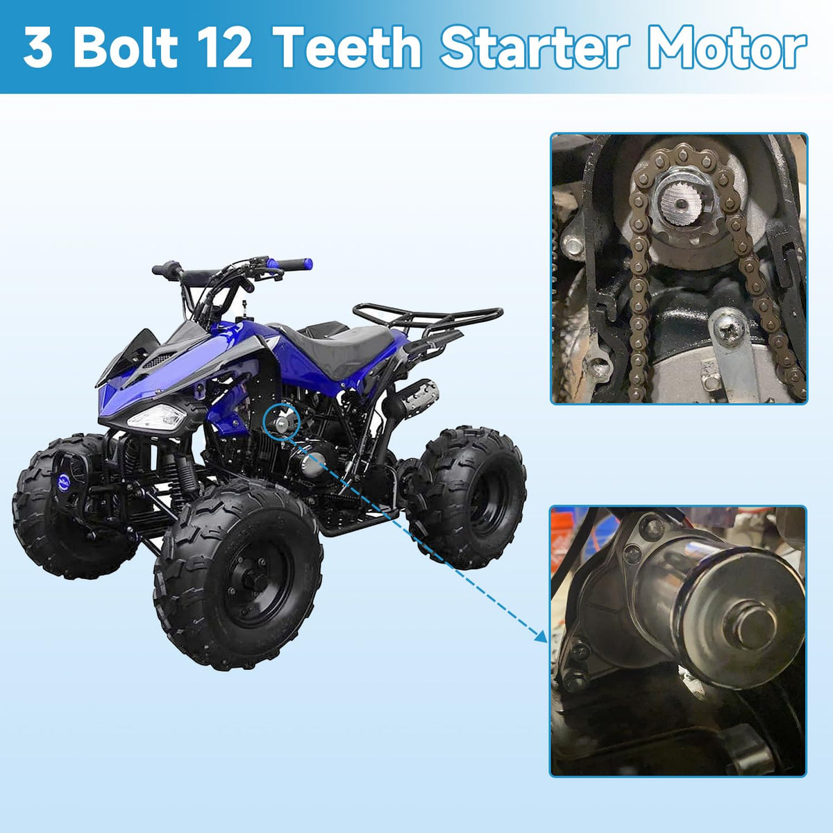 EOPOAYI starter mounted on an ATV demonstrating quick installation benefit