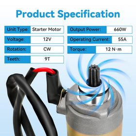 EOPOAYI starter mounted on engine showing proper fit and reliable starting