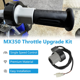 EOPOAYI throttle installed on handlebar, easy plug-and-play fit