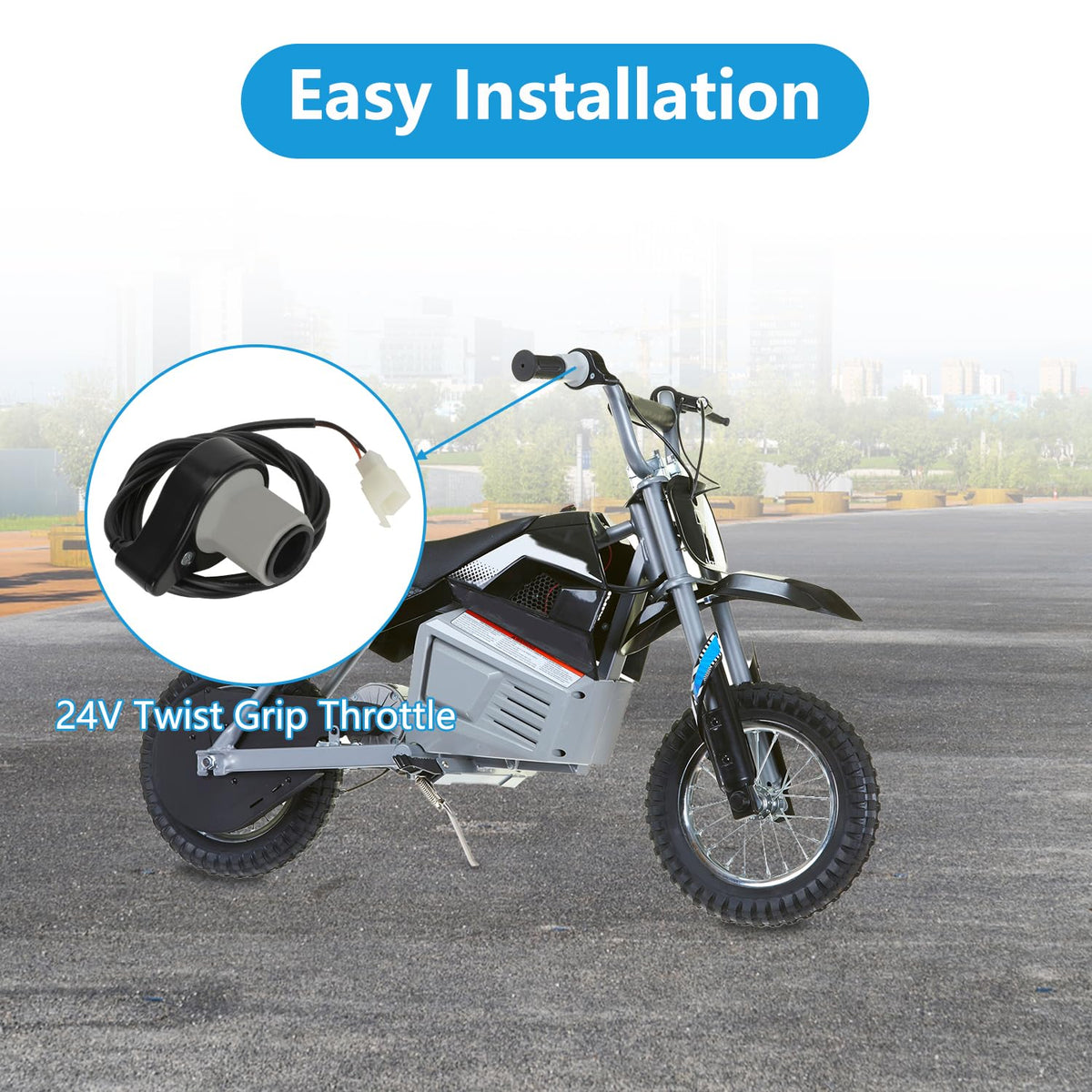 EOPOAYI throttle next to ruler, clear size and fit verification