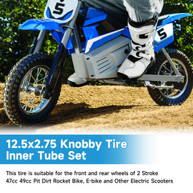 EOPOAYI close-up of knobby tire tread showing improved traction benefit