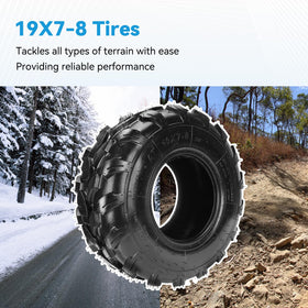 EOPOAYI close-up of knobby tread detail for better mud shedding