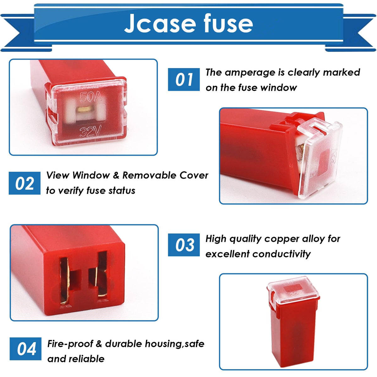 Eoppen detailed view of box cartridge fuses showing sturdy construction and conductivity