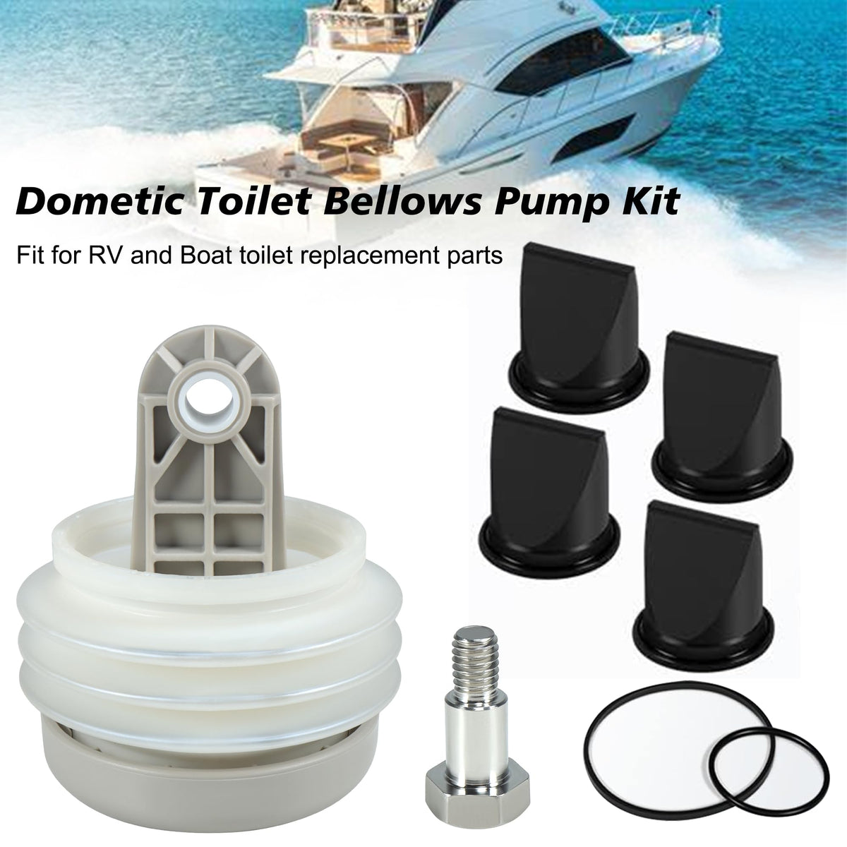 EOQIFJM pump bellows close-up showing durable rubber flex restoration