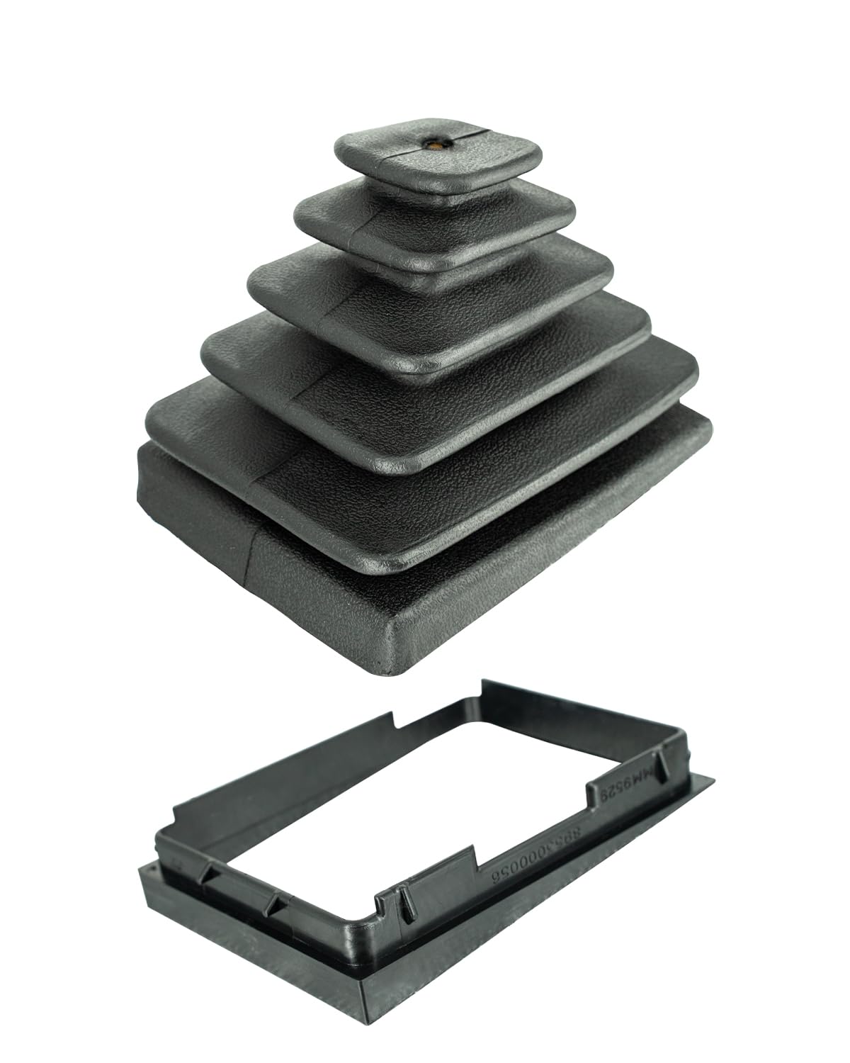 eosorssa front view of shifter boot and bezel showing clean fit and protection