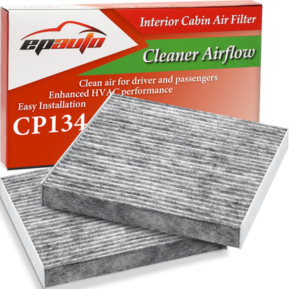 EPAuto CP134 front packaging showing two-pack and compatibility list, improves maintenance convenience