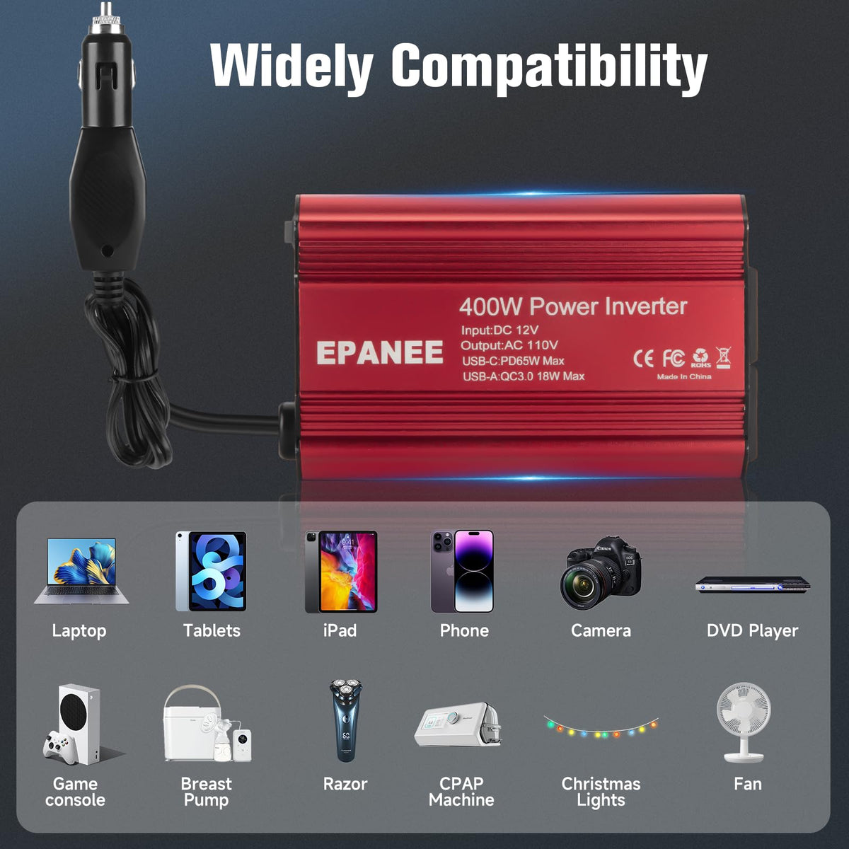 EPANEE in a packed car trunk for road trips illustrating convenience and readiness