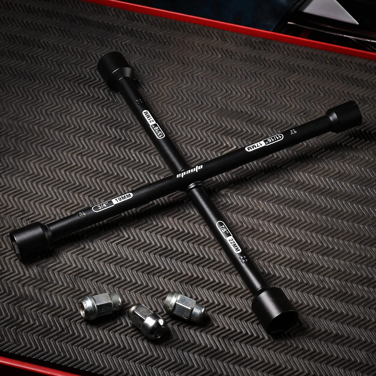 EPAuto close-up of socket ends showing four sizes and easy fit benefit