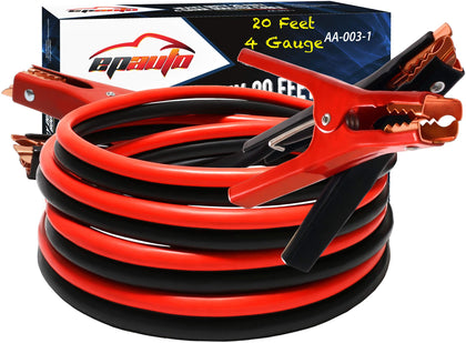 EPAuto front view of packed jumper cable kit showing compact storage benefit