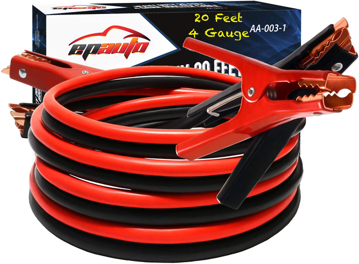EPAuto front view of packed jumper cable kit showing compact storage benefit