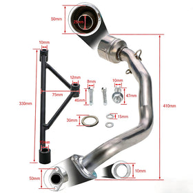 EPJHKBE mounting bracket and included hardware laid out for easy installation reference