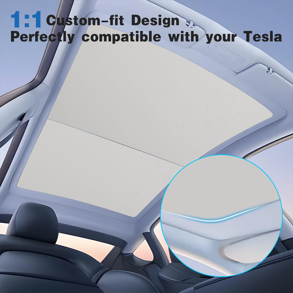 Epltion sunshade folded in storage bag with black buckle for tidy compact storage
