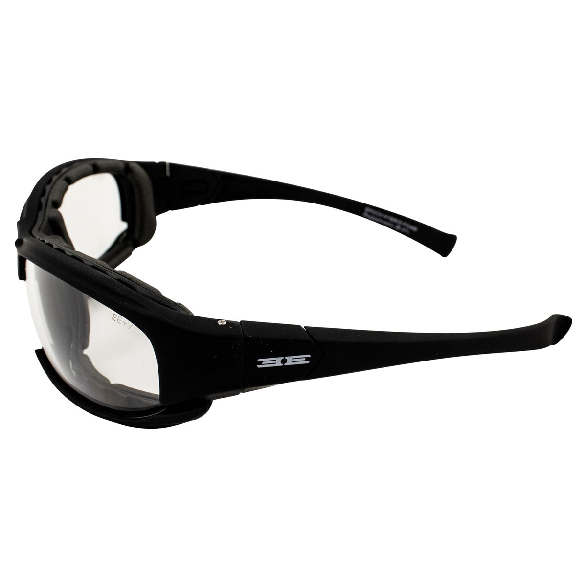 Epoch sunglasses fitted under helmet illustrating secure, stable wear