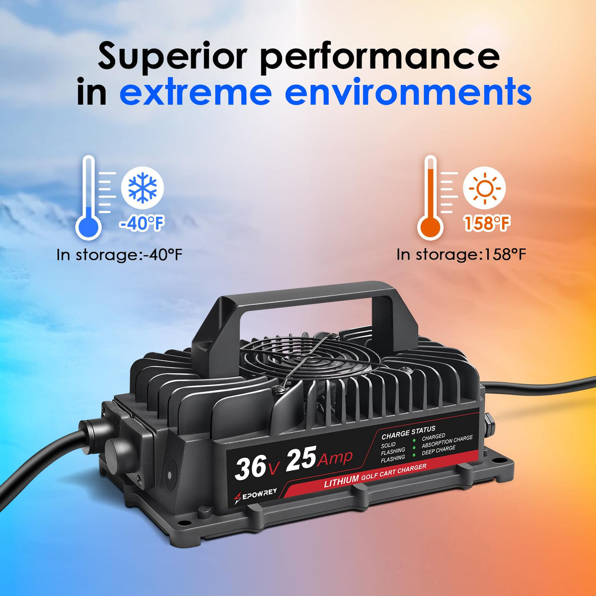 EPOWREY installed with a solar battery rack showing outdoor-ready durability