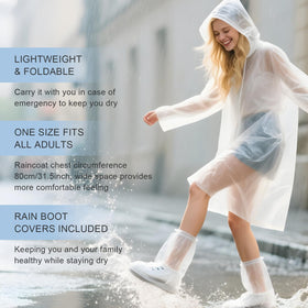EQUNROY waterproof boot cover showing anti-slip sole and elastic closure for safety
