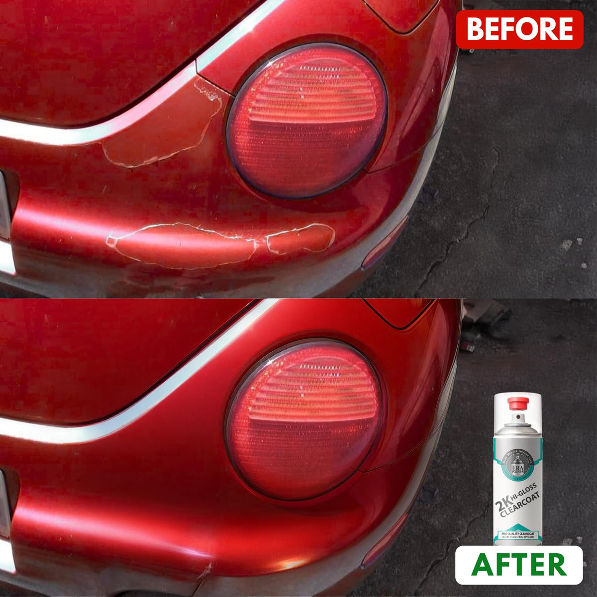 ERA Paints applied on automotive panel showing deep gloss protection