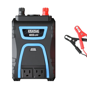ERAYAK front panel showing dual AC outlets and USB ports for versatile charging
