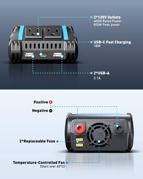 ERAYAK plugged into car socket powering devices during a road trip