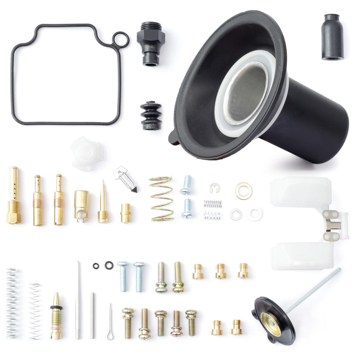 Erchon front packaging showing complete Rebel 250 carb kit and fast rebuild benefit