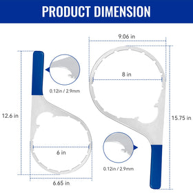 ERETOW close-up of 8" wrench teeth and hinge for secure collar grip
