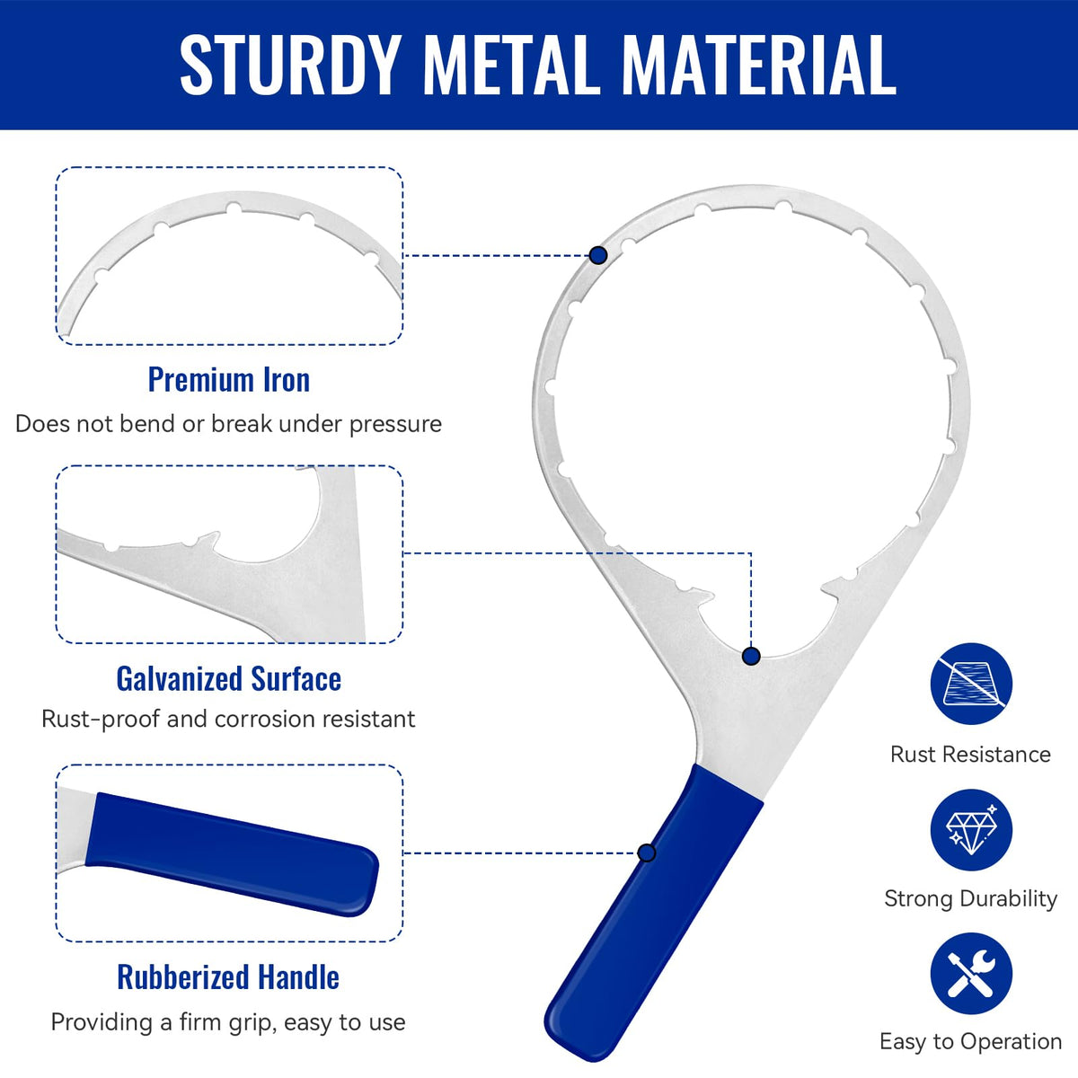 ERETOW both 6" and 8" wrenches side-by-side for quick size selection