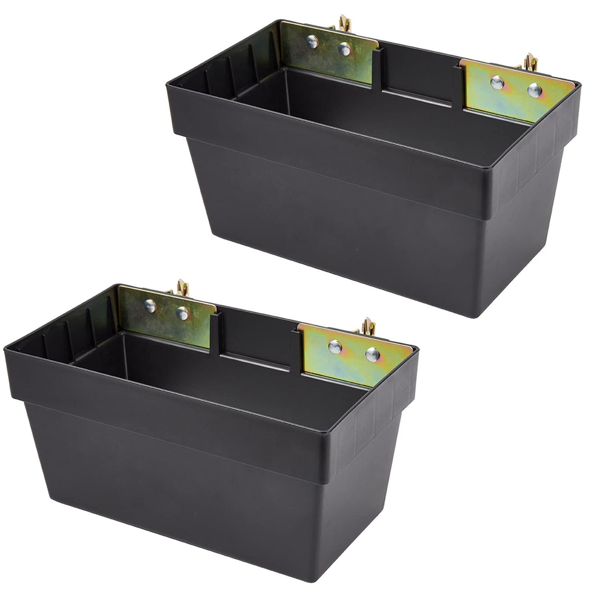 ERFEI front view of E-track storage bin showing durable plastic and compact shape for organized storage