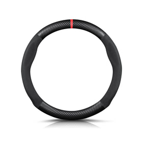 Ergocar front view showing black red sporty cover and visible fit benefit