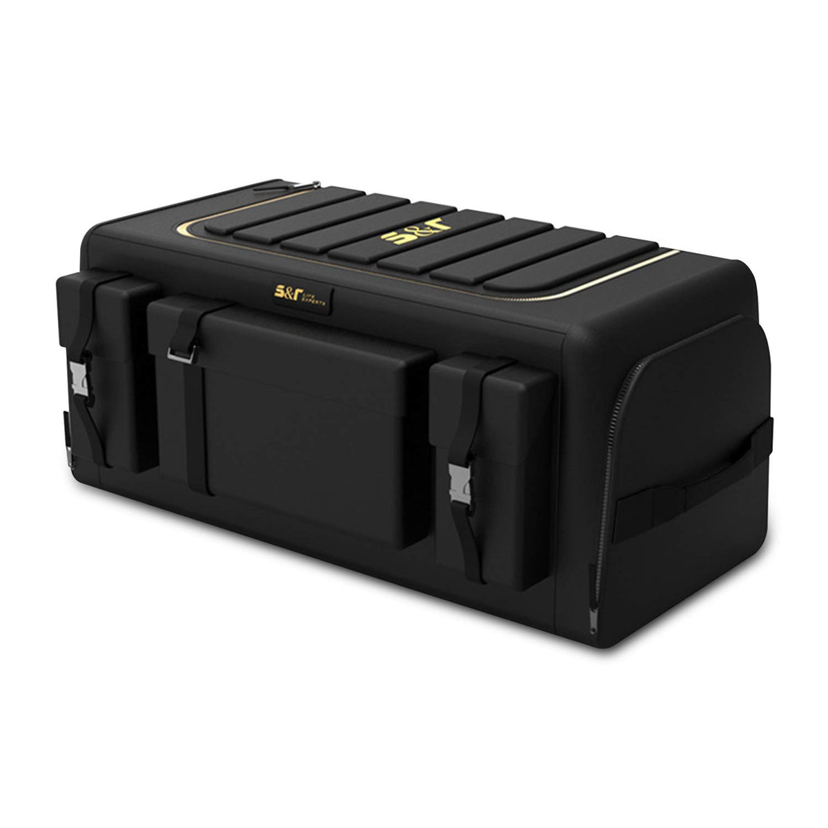 Ergocar front view of organizer showing capacity and compartments for neat storage