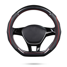 Ergocar front view of D-shape cover showing sporty black and red finish