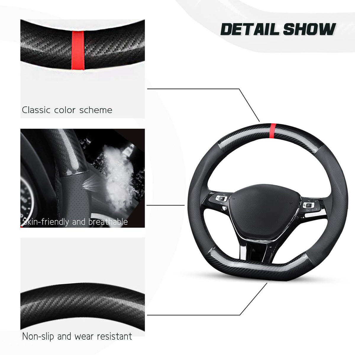 Ergocar side profile highlighting D-shape contour for improved hand placement