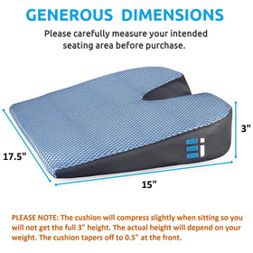 Ergonomic Innovations side profile highlighting wedge angle for improved posture